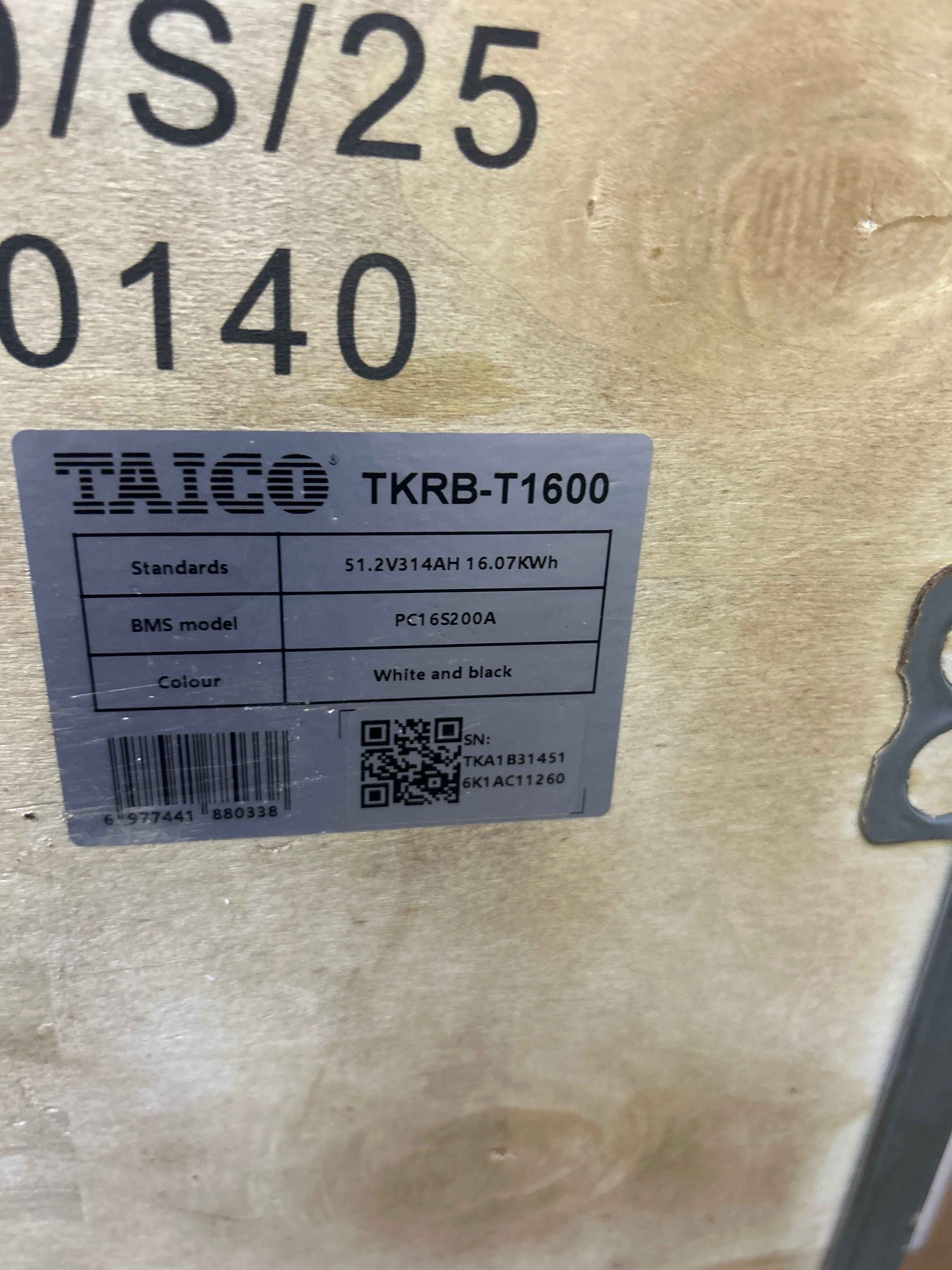Taico 16kwh lithium battery