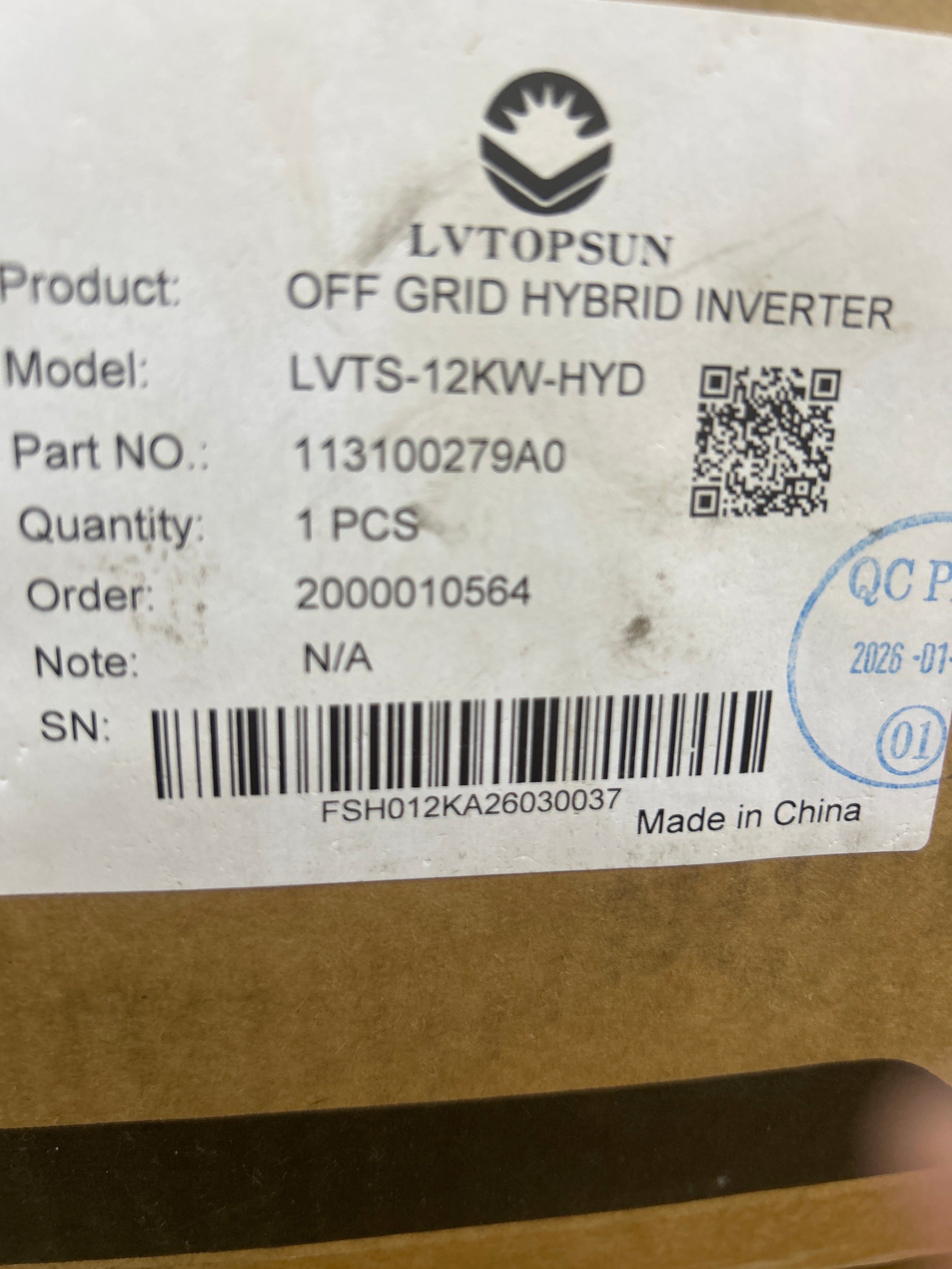 LVTOPSUN 12KVA /48V