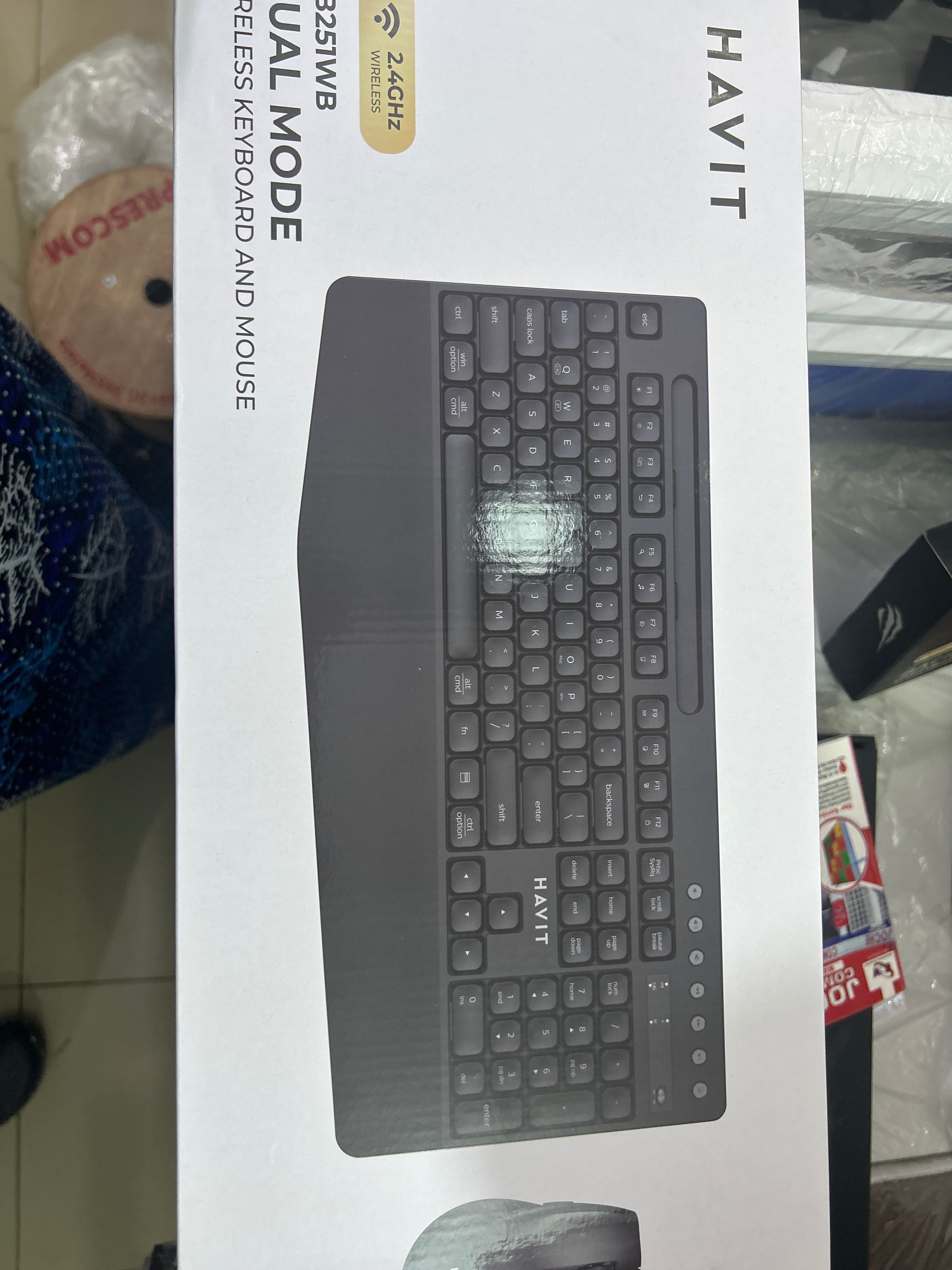 HAVIT DUAL MODE WIRELESS KEYBOARD AND MOUSE