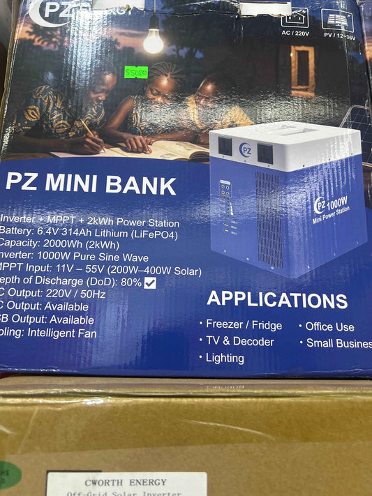 PZ 1KVA/2KWH SOLAR GENERATOR (MINI BANK)