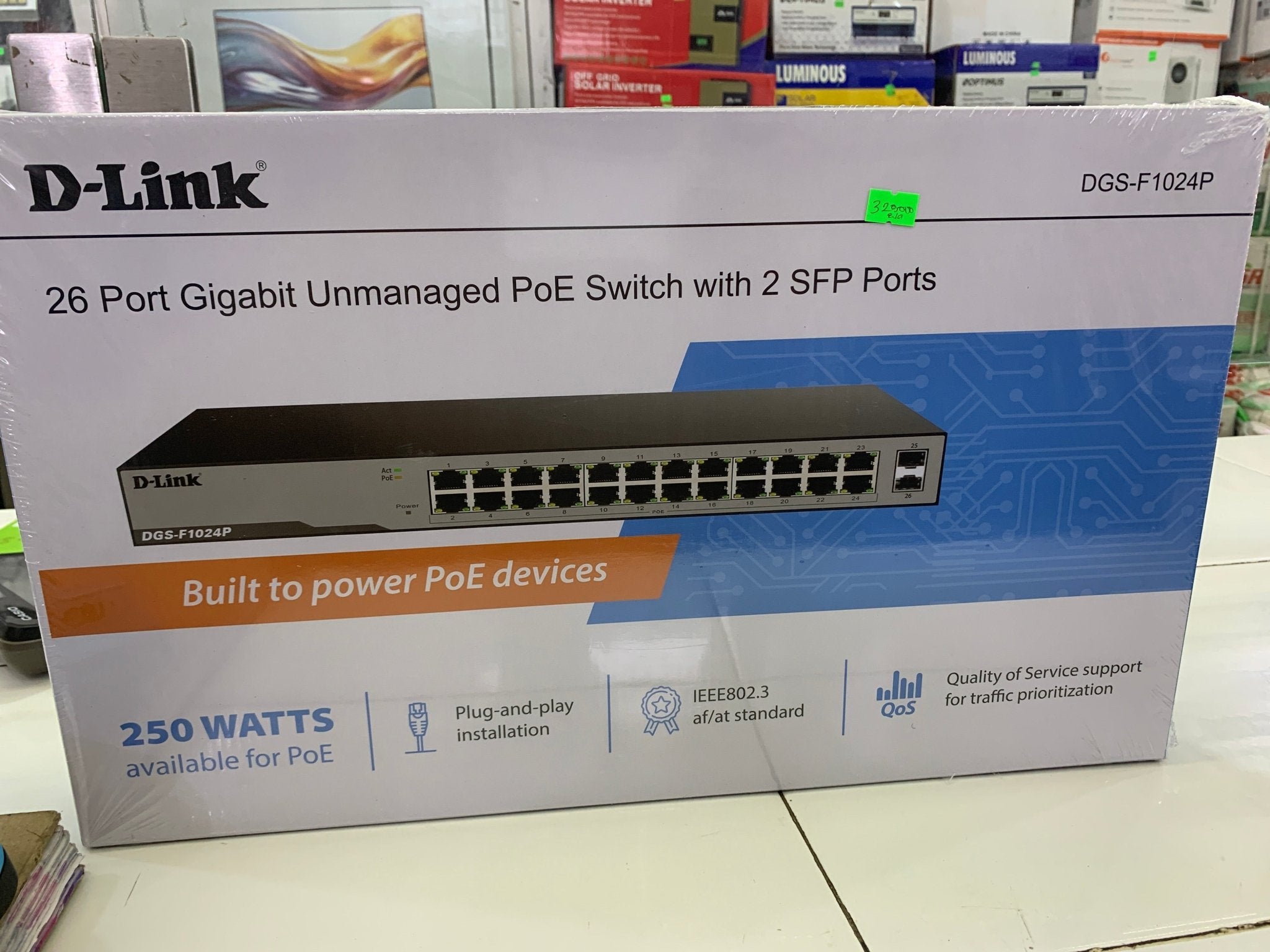 DLINK 26 PORT GIGABIT POE UNMANAGED SWITCH DGS-F1024P - Joche