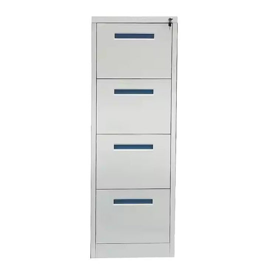 Filing Cabinet 4 - Drawer Colored Handle(white) - Joche
