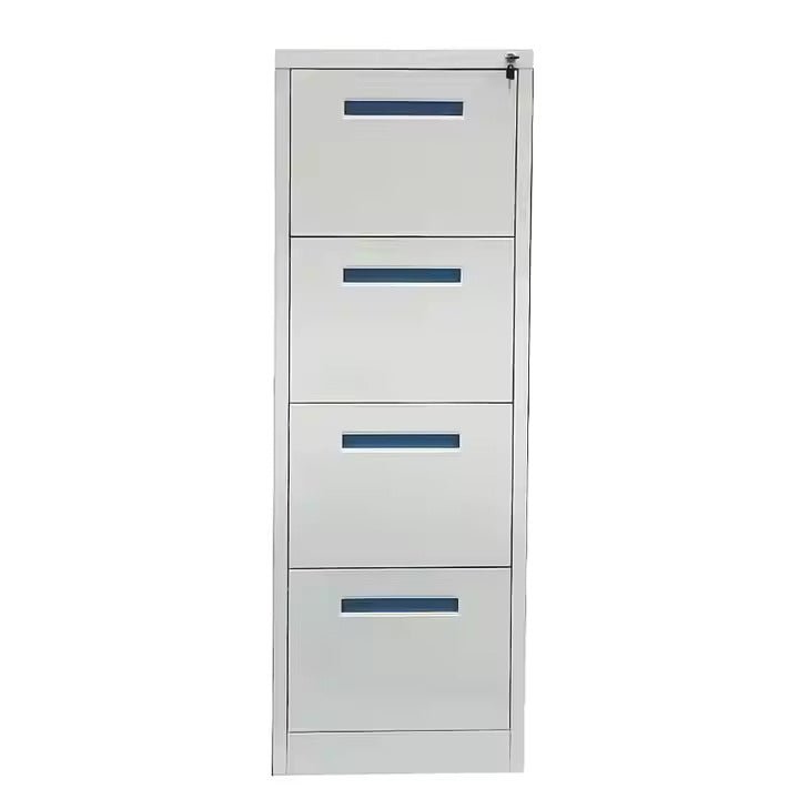 Filing Cabinet 4 - Drawer Colored Handle(white) - Joche
