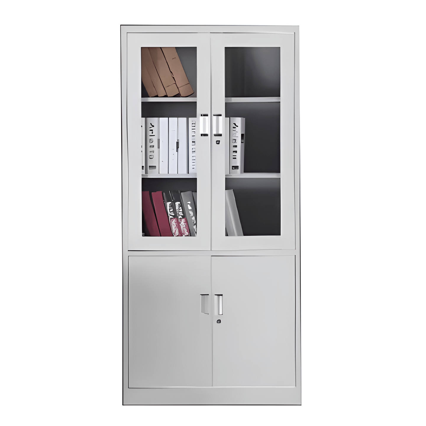 Half Glass Cupboard in White - Joche