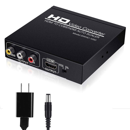 HD Video Converter HDMI to CVBS/HDMI Audio Scaler