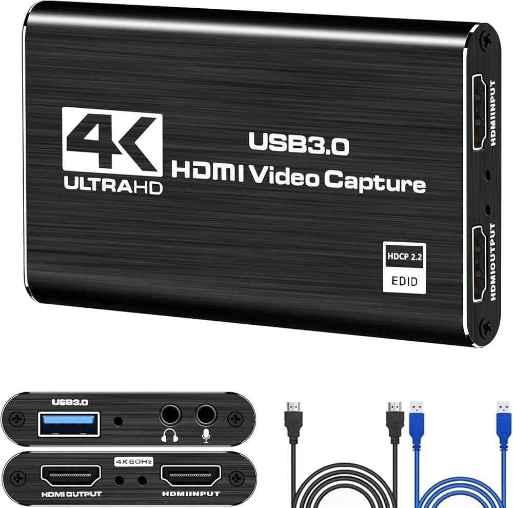 HDMI 3.0 4K Capture Card for High-Definition Video Gaming and Streaming - Joche