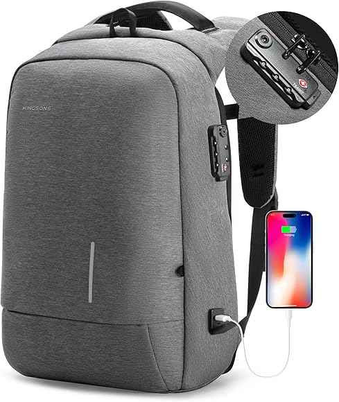 Kingson Backpack - Sleek Black Design for Ultimate Comfort and Style - Joche