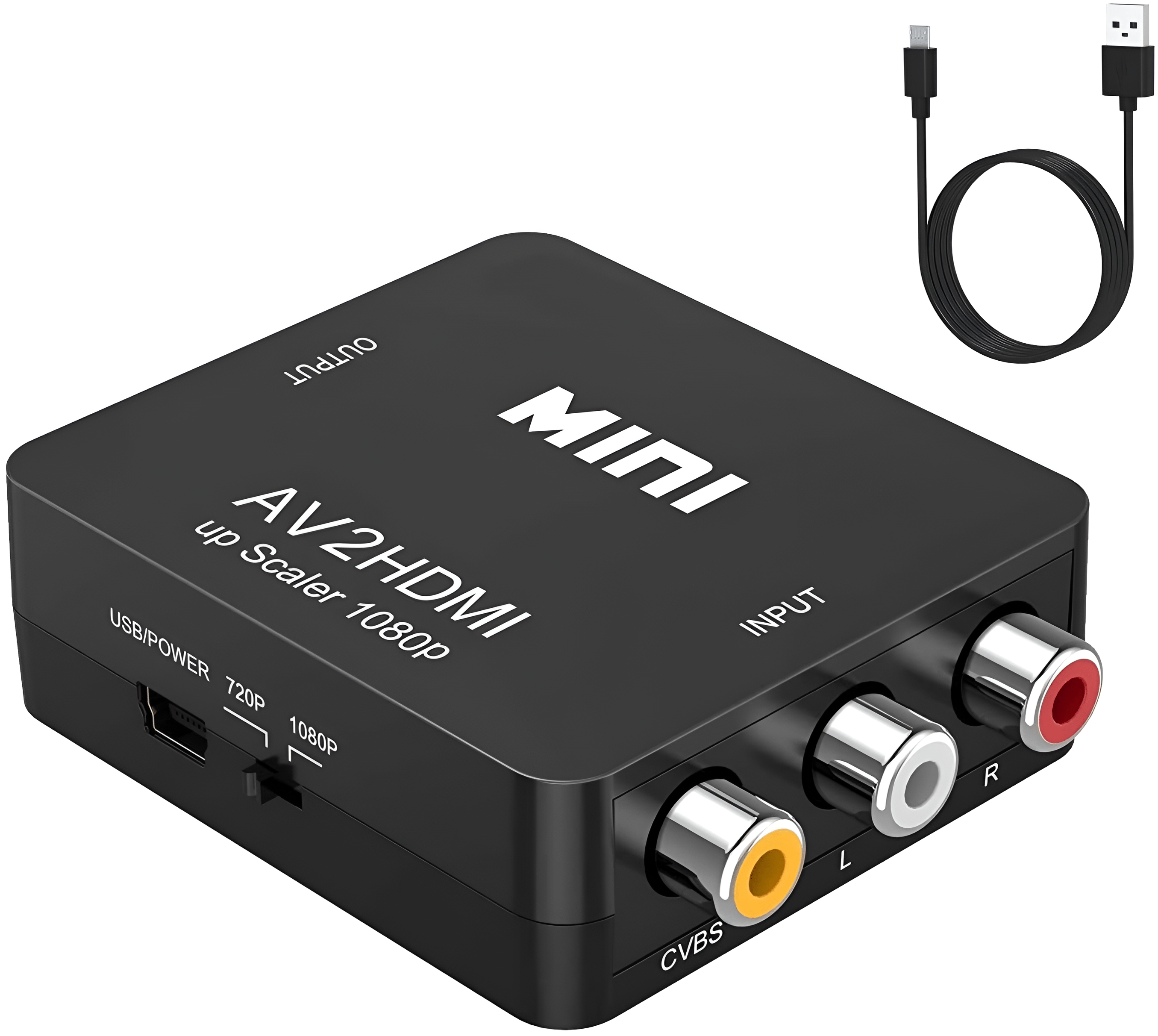 Mini HDMI to AV Adapter for Connecting HDMI Devices to RCA Displays - Joche