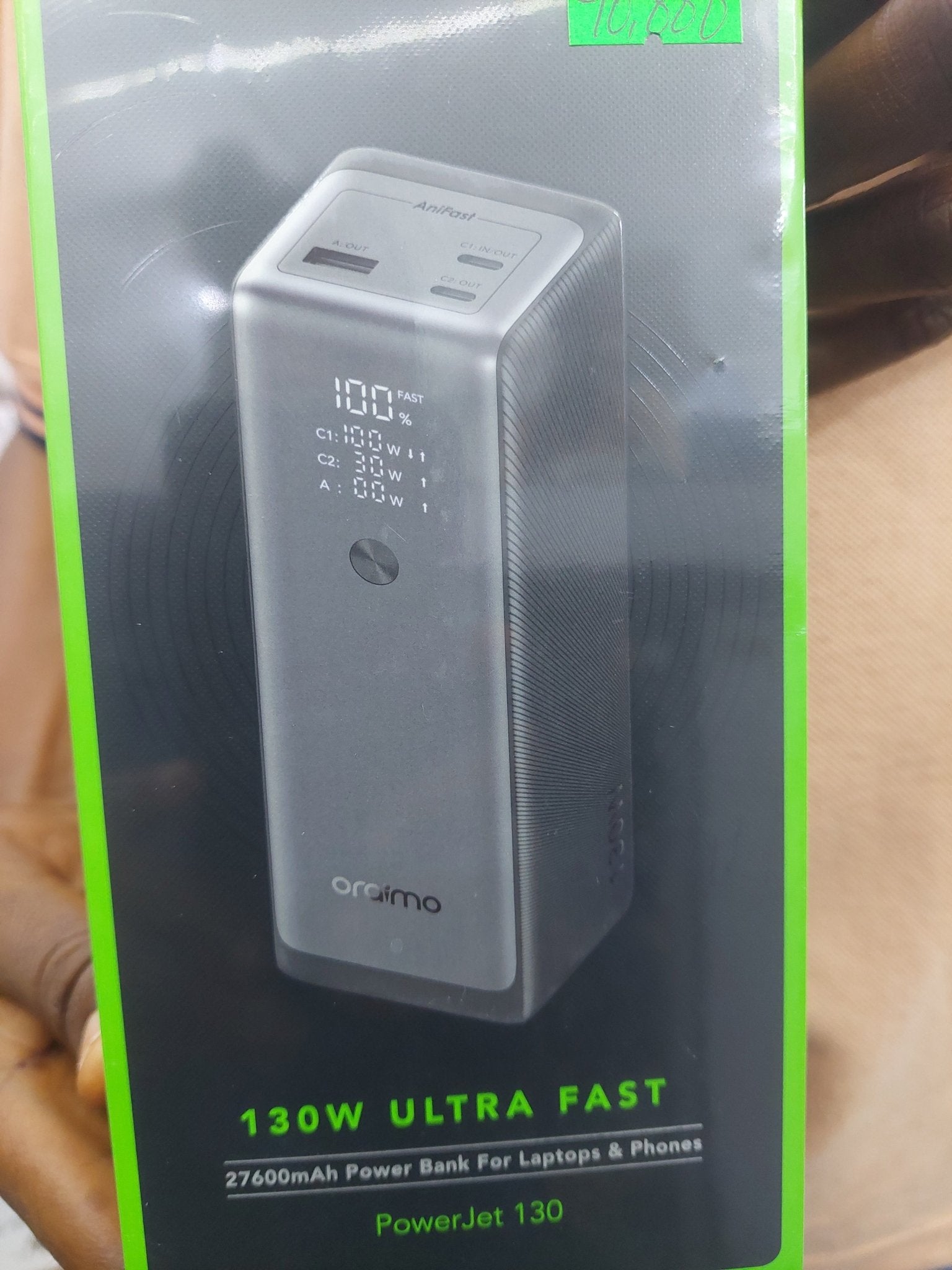 Oraimo 130W Ultra-Fast Laptop Power Bank – High-Capacity Portable Charger for Laptops and Devices - Joche