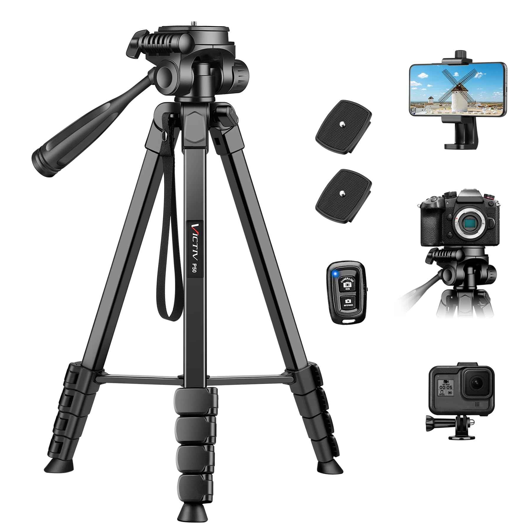 Phone Tripod Camera Stand - Stable and Adjustable Phone Tripod Stand for Perfect Shots - Joche