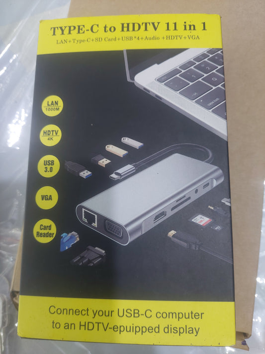 Type-C to HDMI 3/4/5-in-1 Adapter Docking Station – Multiport USB-C Hub for Display, Data, and Charging - Joche