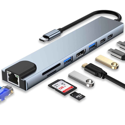 DOCKING STATION 8 IN 1 TYPE C HDMI