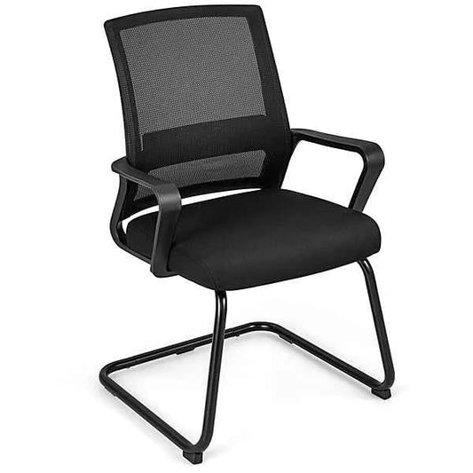 Visitor Chair with Mesh Back and Curved Legs